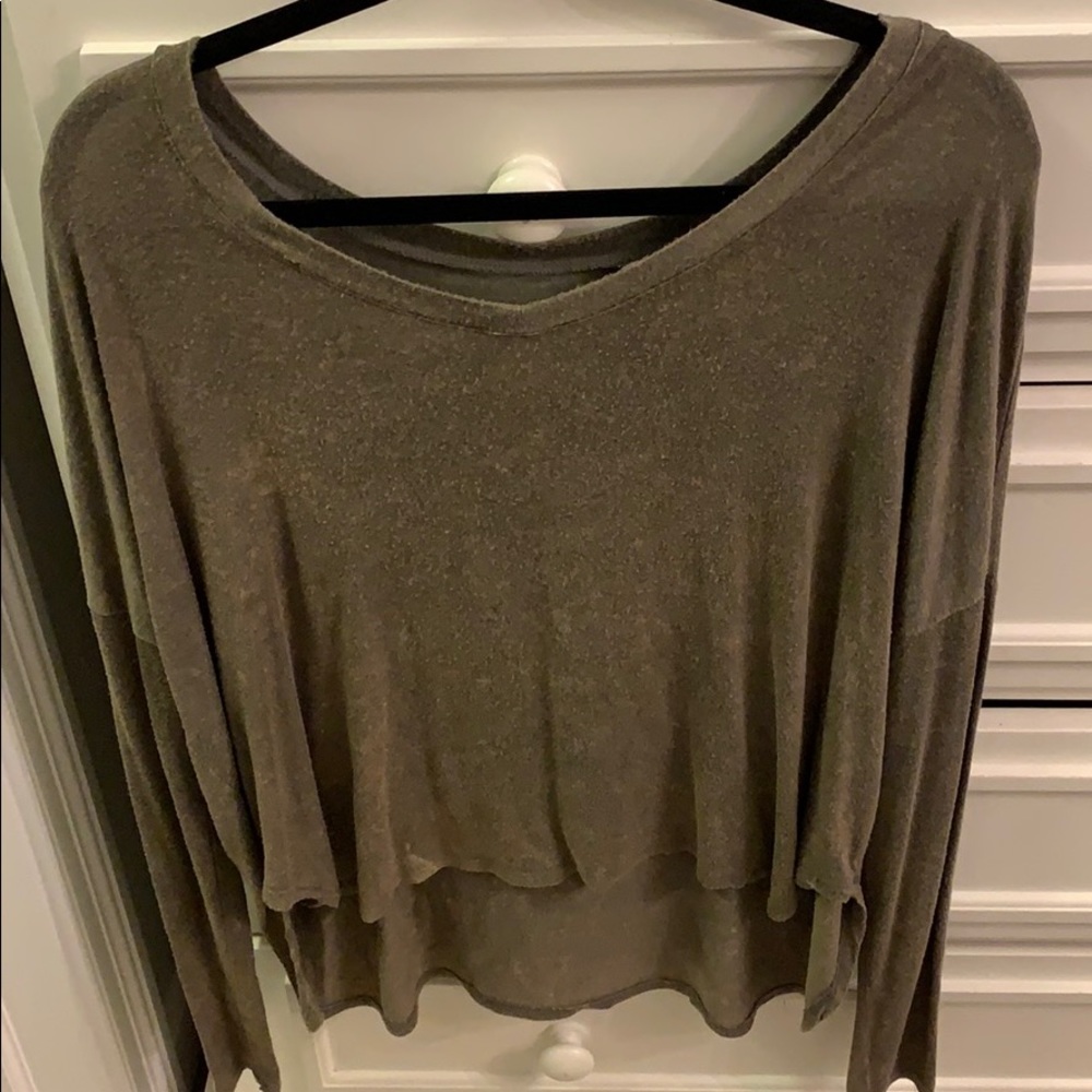Soft faded long sleeve top